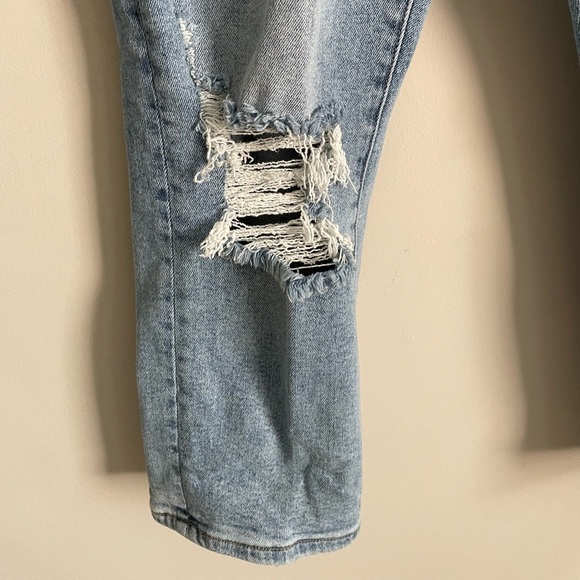 Dear John Denim Frankie Straight Leg Crop Super High Rise Distressed Jeans - Picture 5 of 9